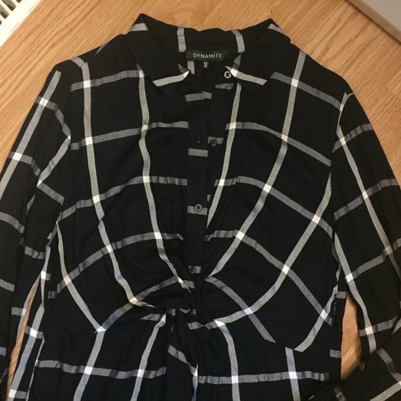 Dynamite Shirt-Dress NWT - Picture 3 of 8